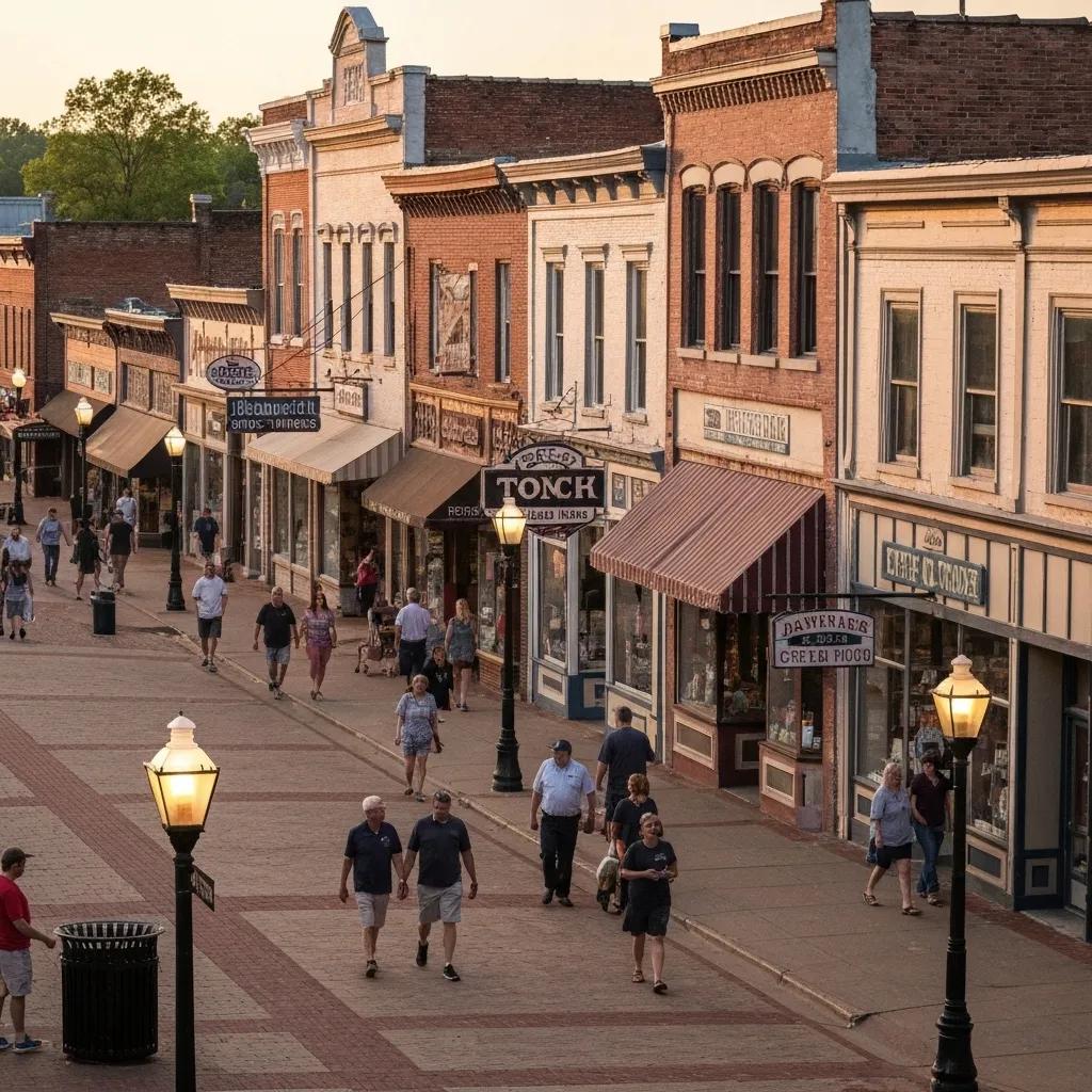 Scenic campground in Ohio with families enjoying outdoor activities and lush greenery