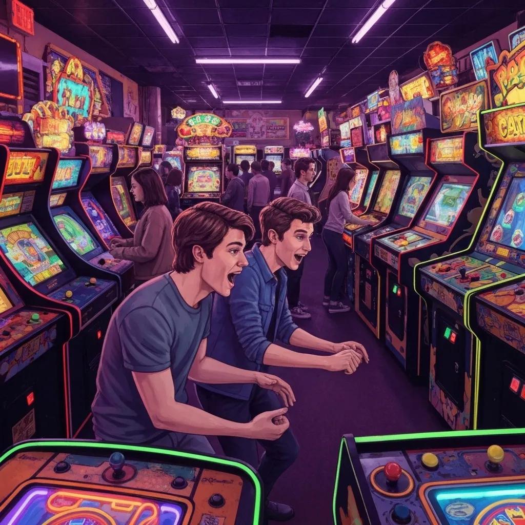 Family camping in a scenic Michigan campground with a tent by a lake