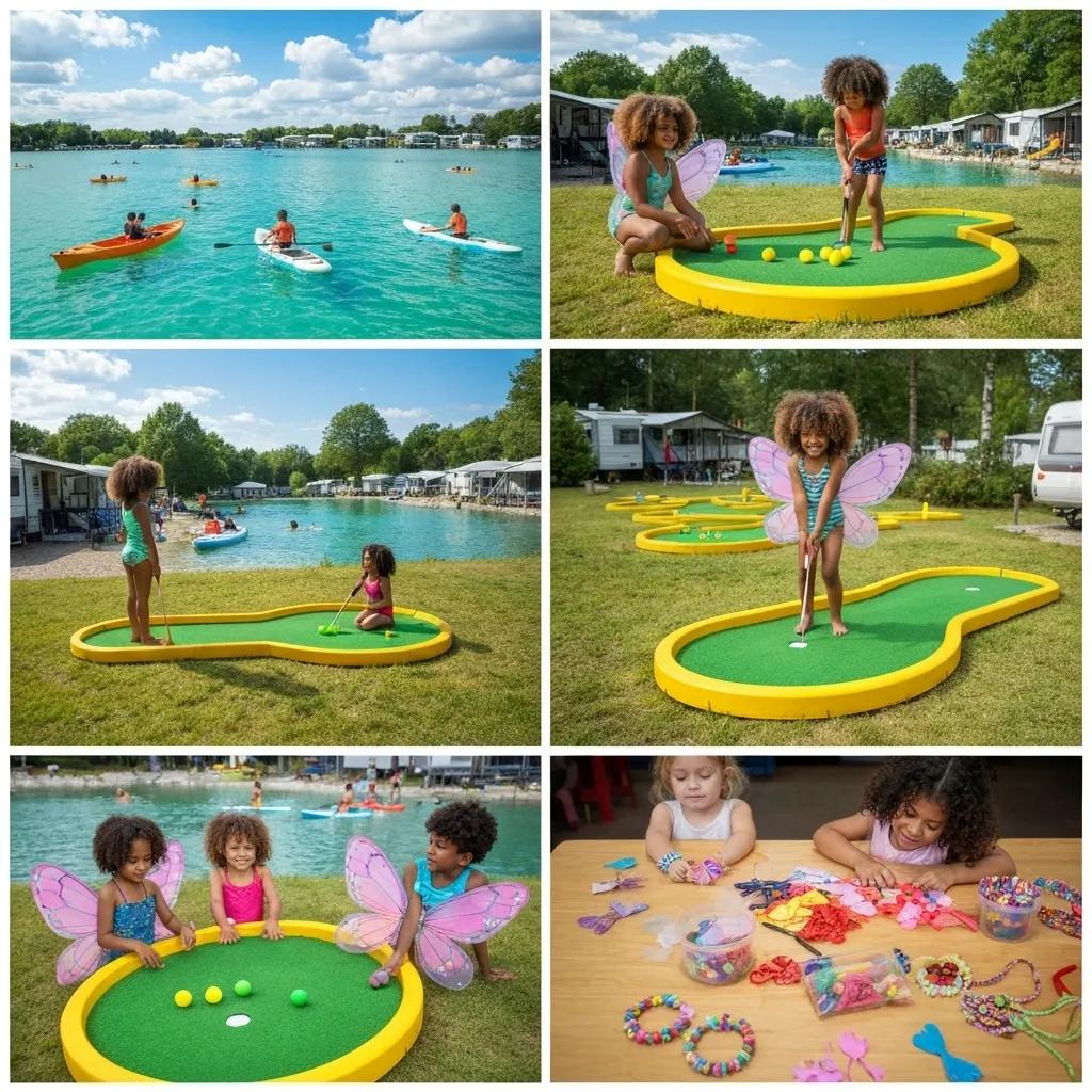 Children laughing and playing as they enjoy various family-friendly activities at an affordable Ohio campground.