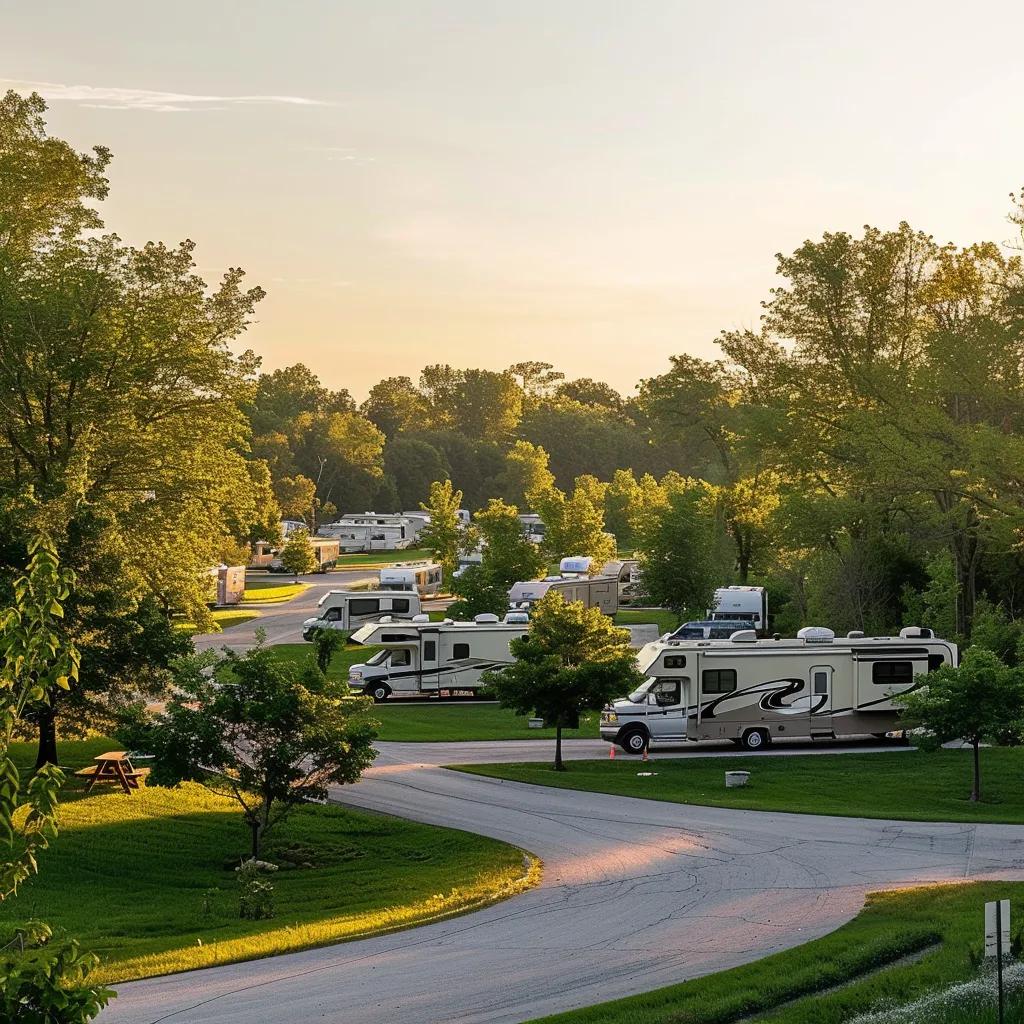 Well-maintained RV park in Michigan with spacious sites and natural surroundings