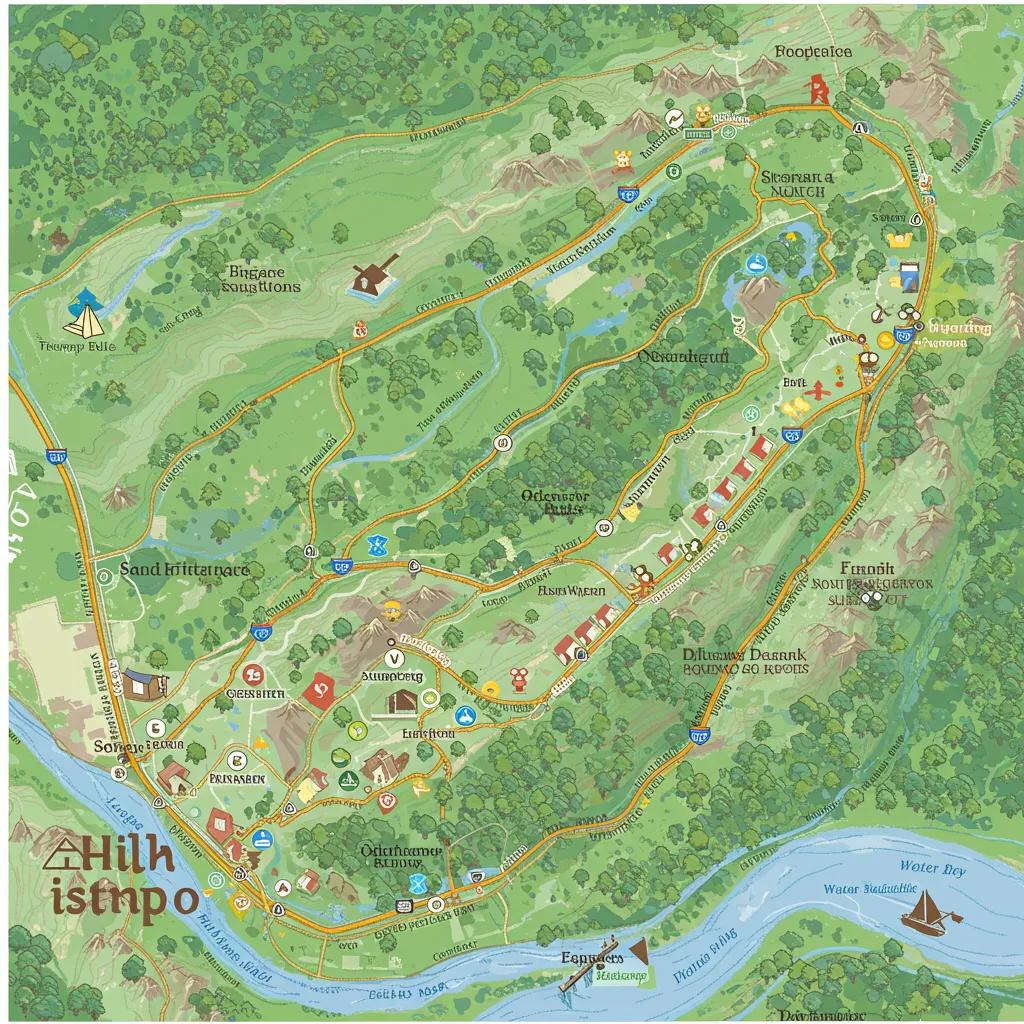 Camping map highlighting features for finding secluded sites in Michigan