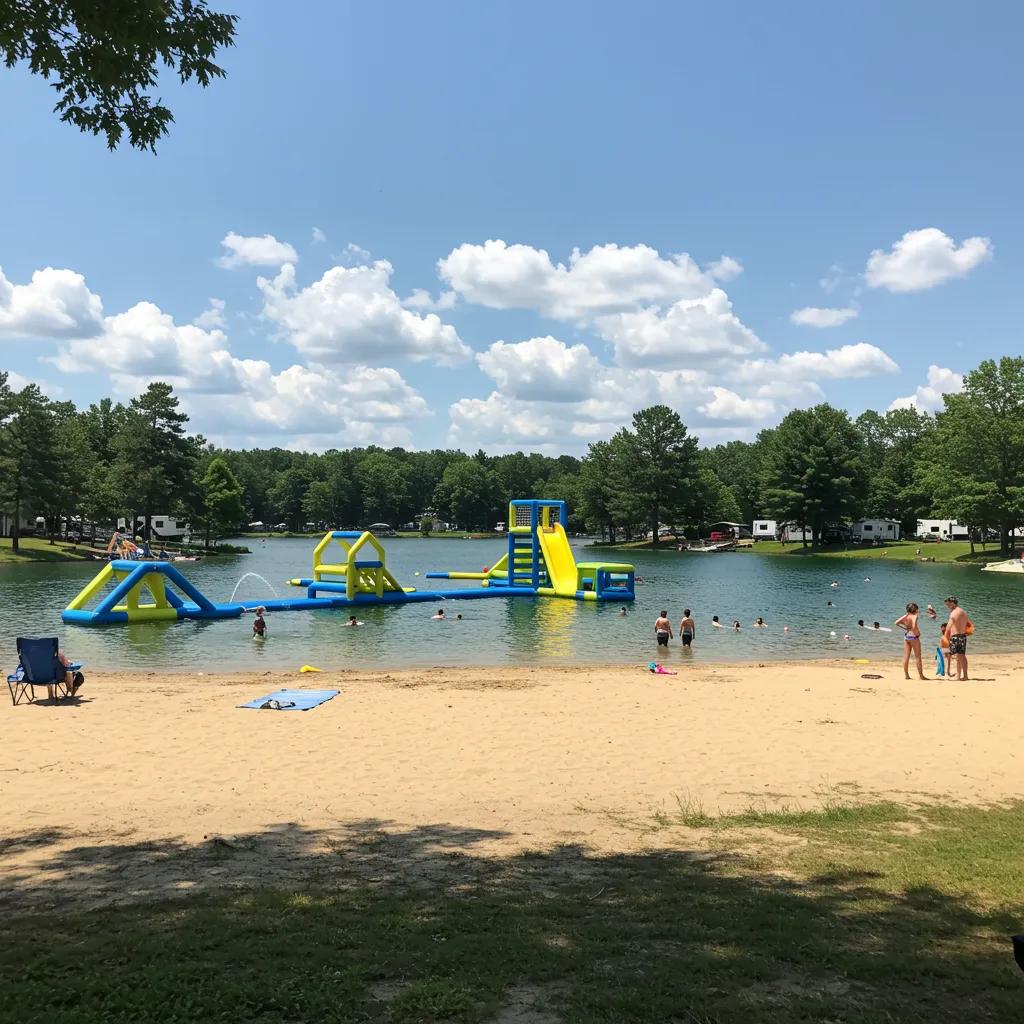 Walnut Hills Family Campground showcasing water amenities and family activities