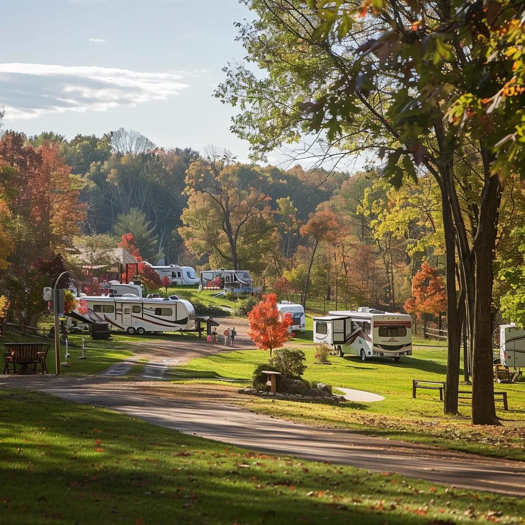 Walnut Hills Family Campground showcasing rolling hills and forested areas