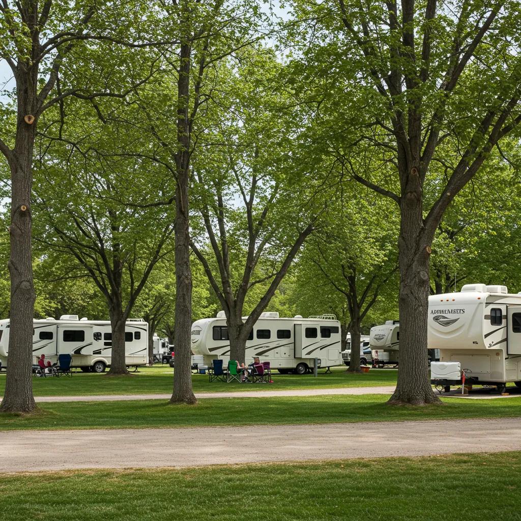 A picturesque campground with RVs and families enjoying the outdoors, highlighting the importance of appraisals in fair pricing.