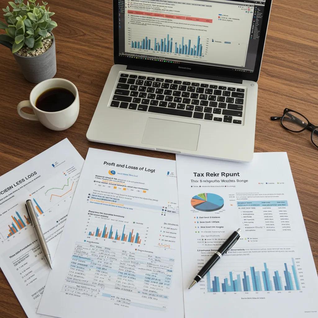 An organized workspace with financial documents ready for a quick RV resort sale