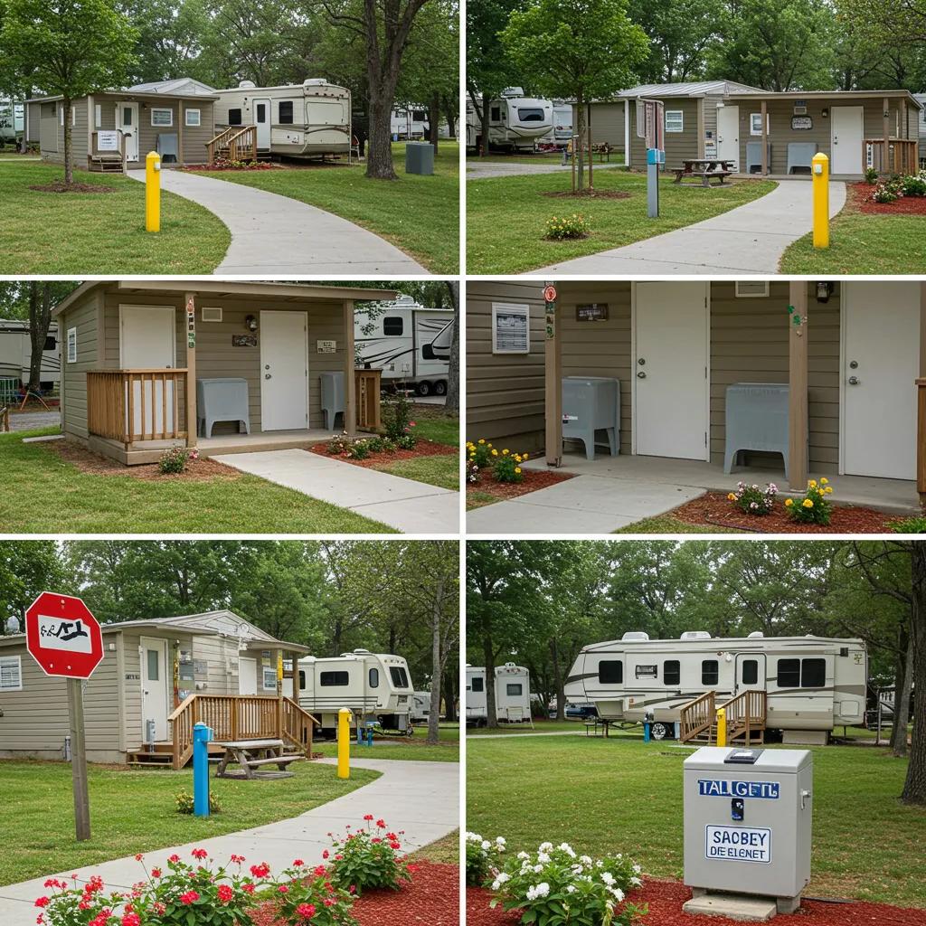 An RV park showcasing operational improvements like upgraded amenities and landscaping, emphasizing buyer confidence