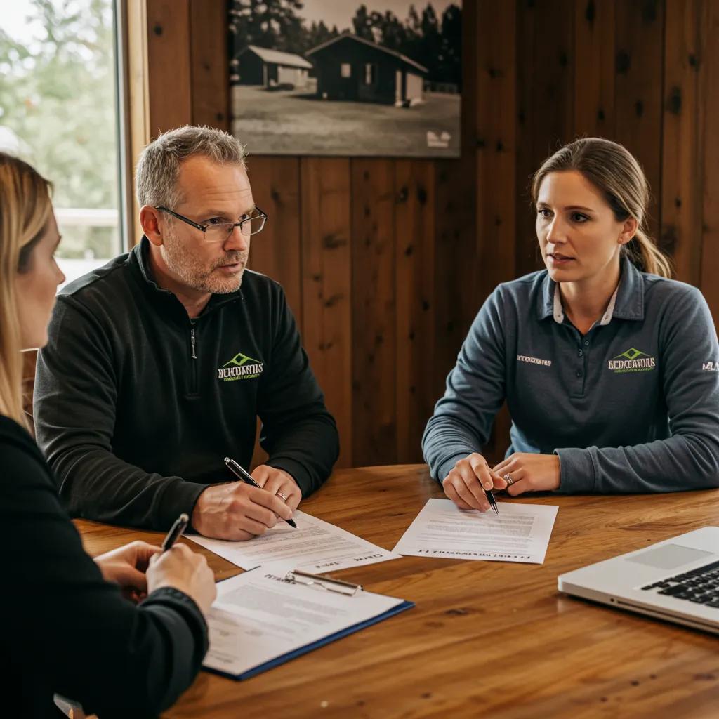 Campground broker consulting with a client, illustrating the services provided in campground sales