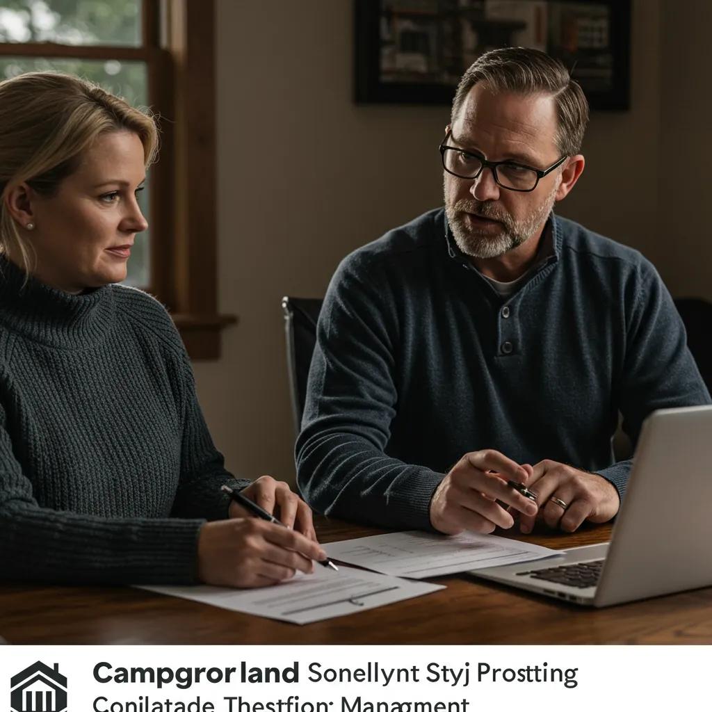 Campground broker consulting with a seller about property services