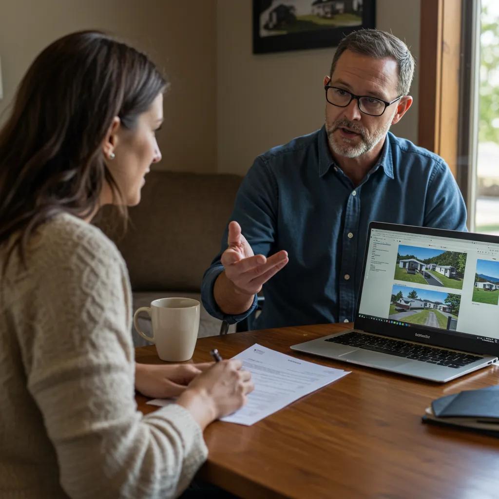 Campground broker consulting with a seller, illustrating professional services in real estate