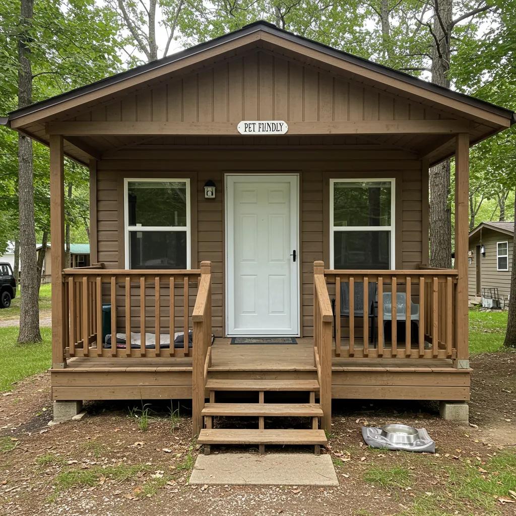 Cozy pet-friendly cabin nestled in a Michigan campground setting