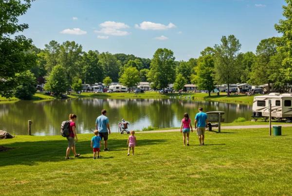 Family camping in Ohio with hiking trails and outdoor activities