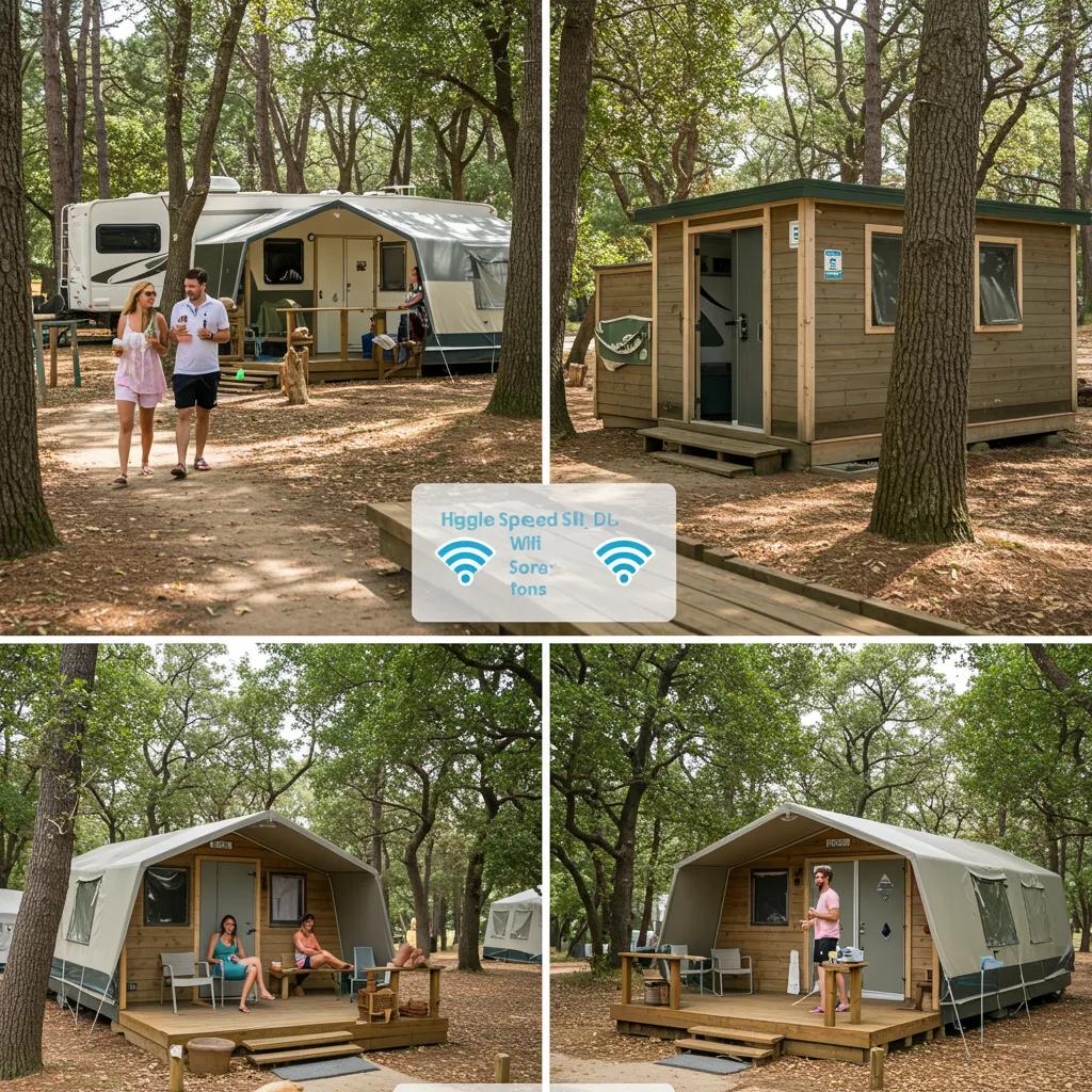 Guests enjoying high-quality campground amenities, emphasizing the impact of features on asking price and guest satisfaction