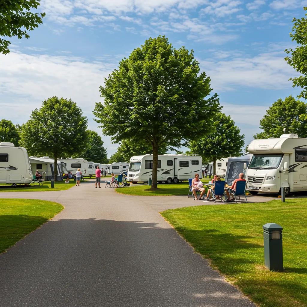 Inviting campground scene highlighting outdoor hospitality and family enjoyment