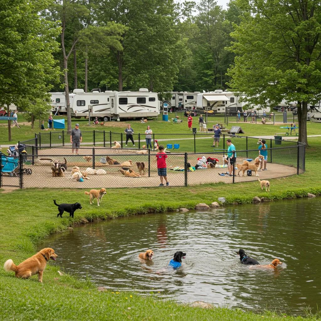 Walnut Hills Family Campground showcasing dog-friendly amenities