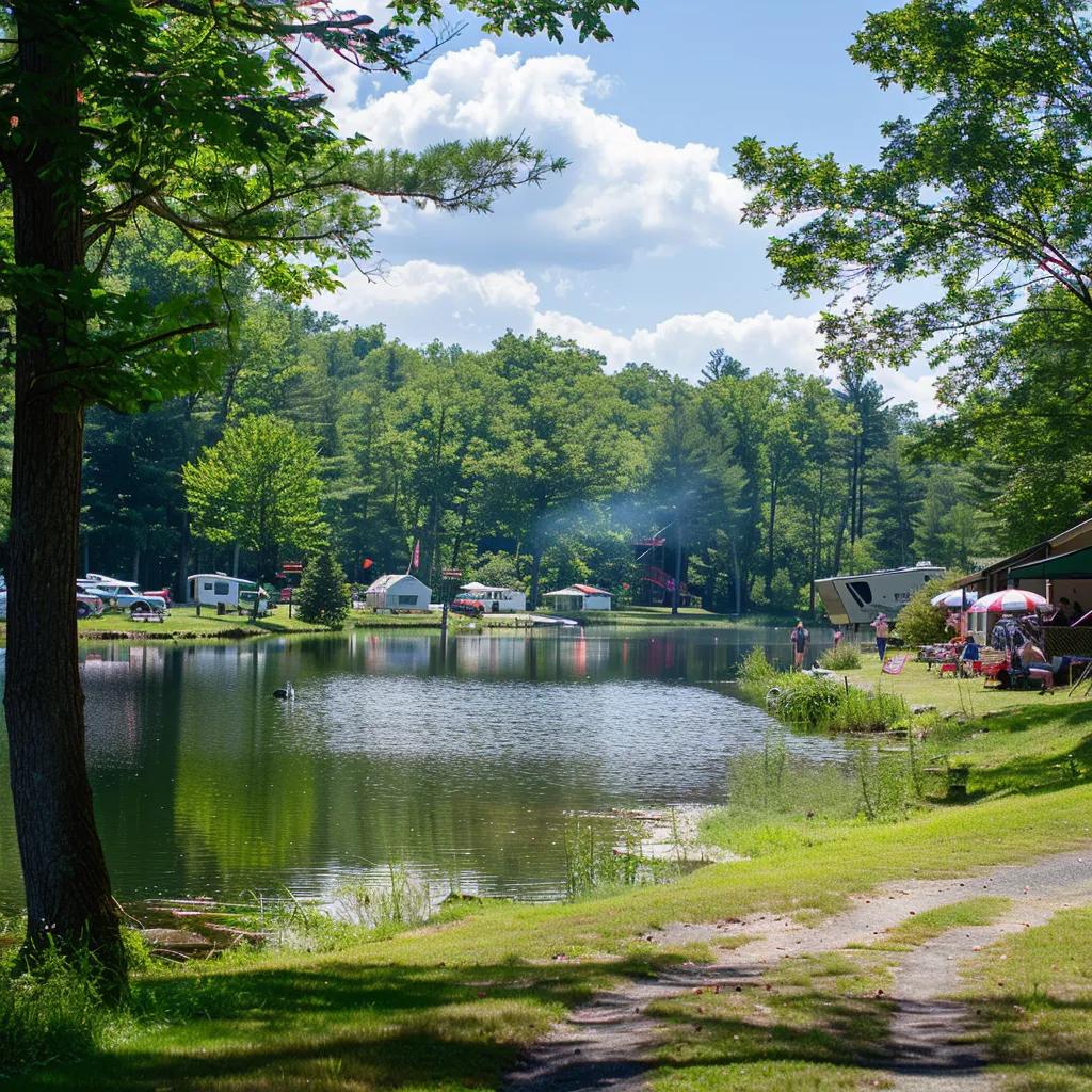 Family-friendly campground in Michigan with accessible hiking trails and nature activities