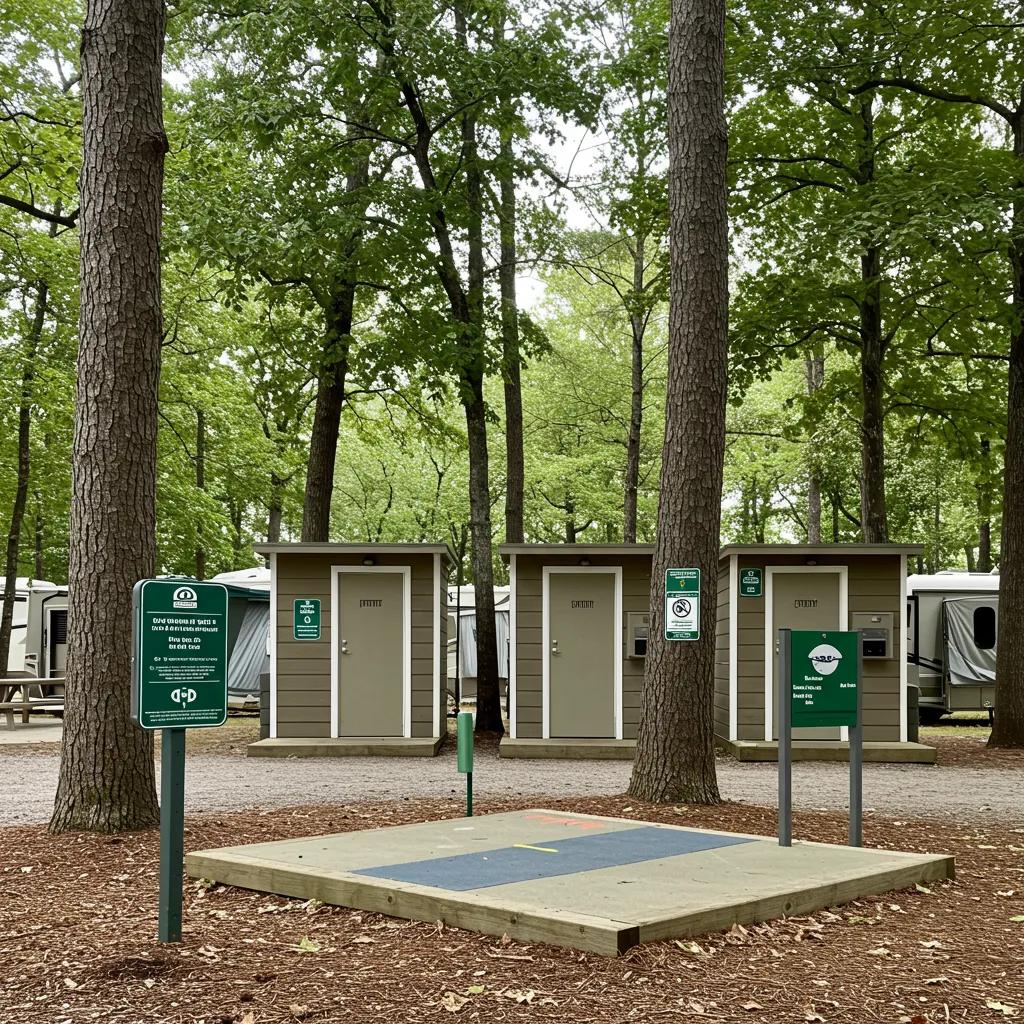 Close-up of upgraded campground amenities, illustrating their significance in enhancing guest experience and valuation