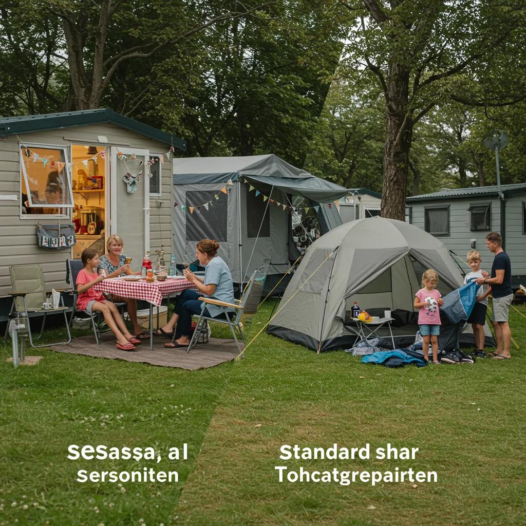 Comparison of seasonal campsite benefits versus standard campsite features