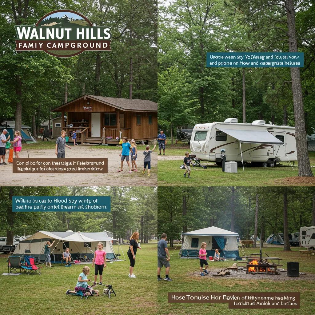 Comparison of Walnut Hills Family Campground with nearby campgrounds highlighting amenities and family activities