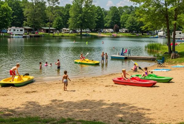 Family-friendly campground with lakefront views and activities in Ohio