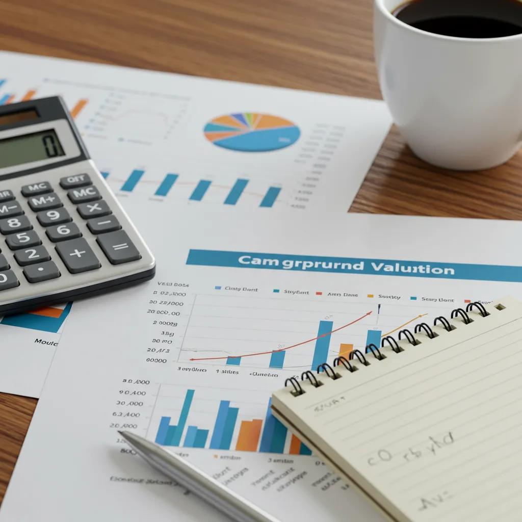 Financial documents and tools for calculating net operating income in campground valuation