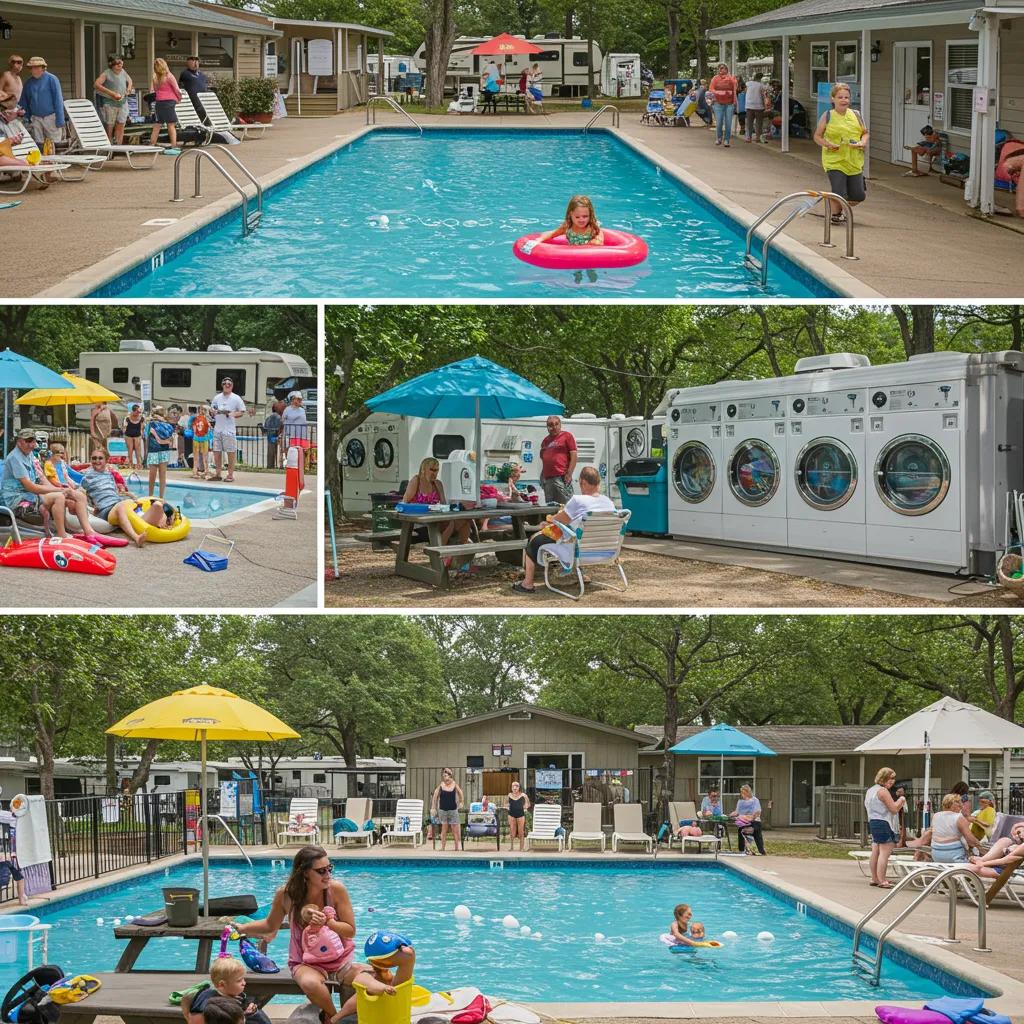Guests enjoying amenities at an RV park, demonstrating the impact on revenue streams