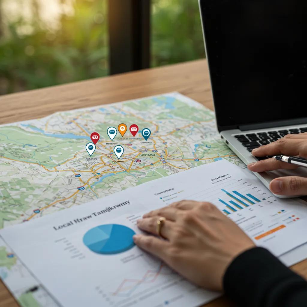 Map and market analysis illustrating the importance of local knowledge in campground sales