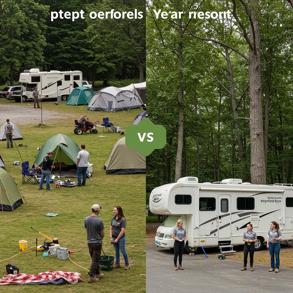 Operational differences between campground staffing and RV resort management