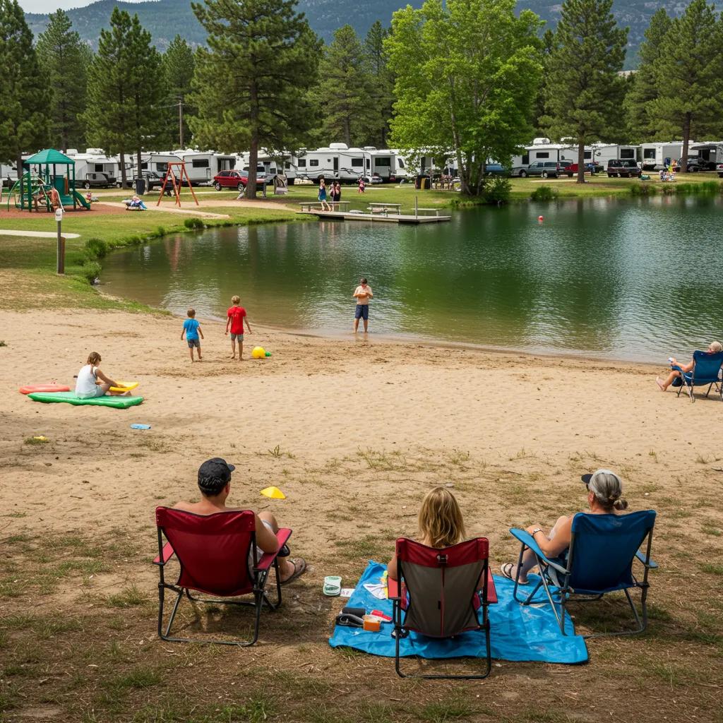 Ridge Ranch Campground showcasing family-friendly activities and serene adult areas
