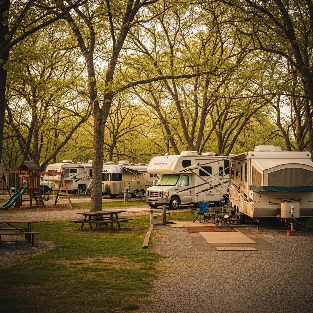 Small family-run RV park with a playground and basic facilities