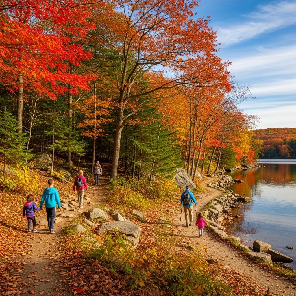 Trails at Waterloo State Recreation Area showing wooded paths and scenic access
