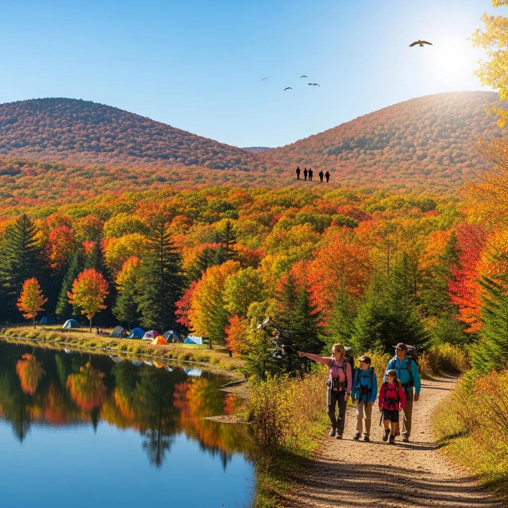 Hiking trails and natural areas at Waterloo State Recreation Area for family outings