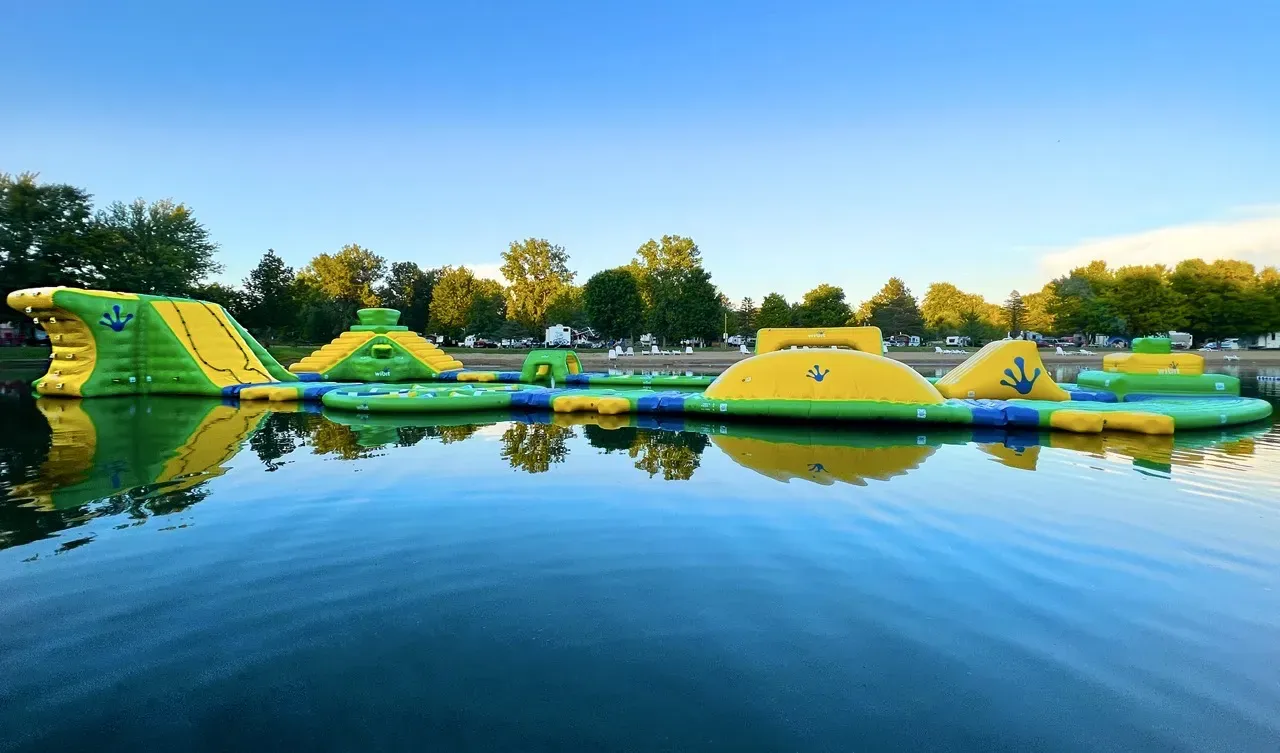 Family enjoying outdoor activities at Waterloo State Recreation Area including hiking and swimming