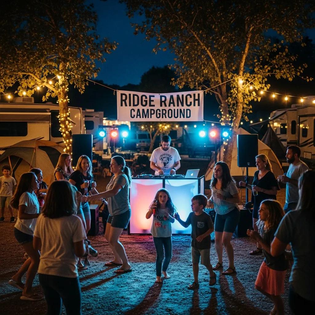 Live music, DJs, and family events at Ridge Ranch Campground
