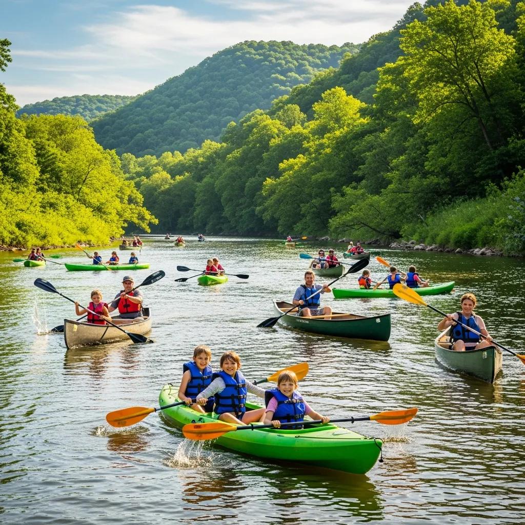 Canoeing and kayaking near Ridge Ranch on the Mahoning River