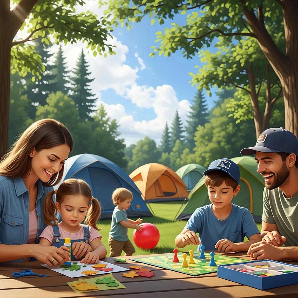 Family enjoying outdoor activities at Walnut Hills Family Campground