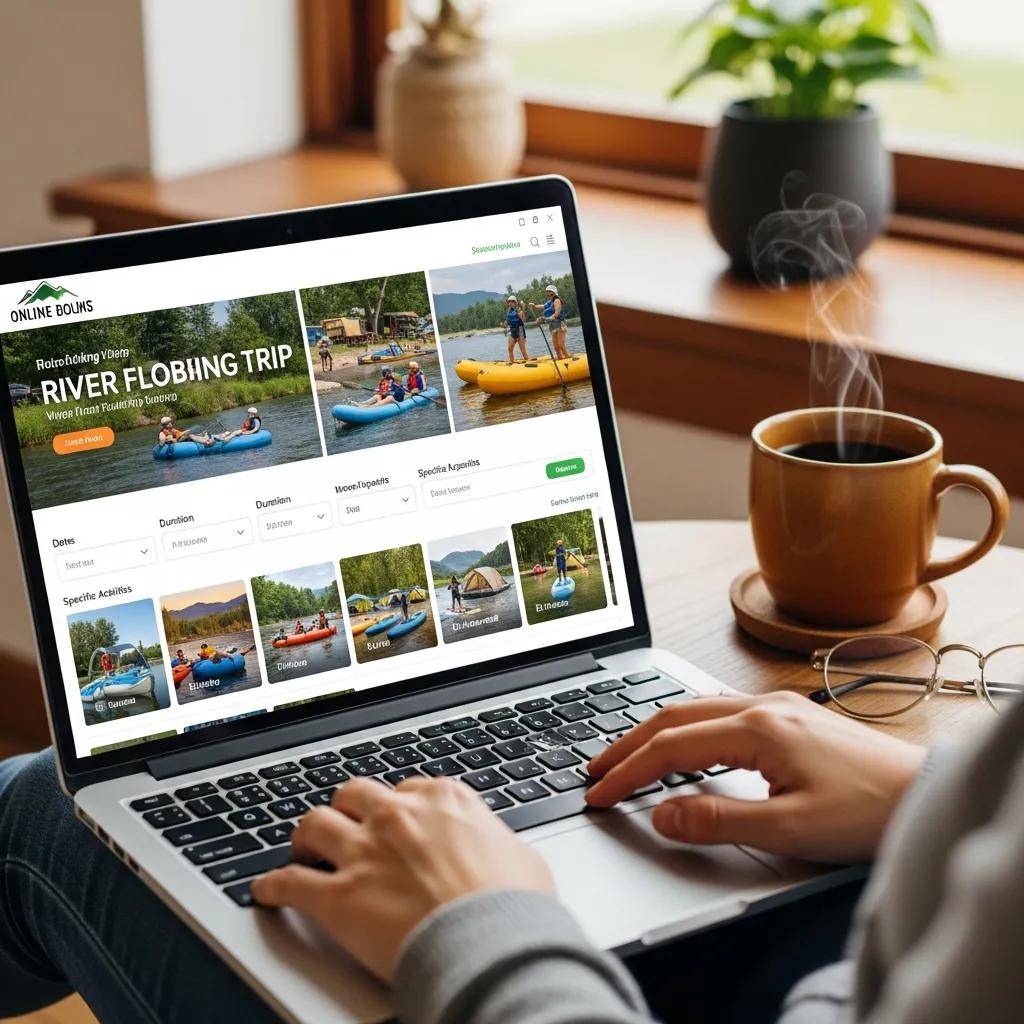 Booking a river float online at Walnut Hills Family Campground