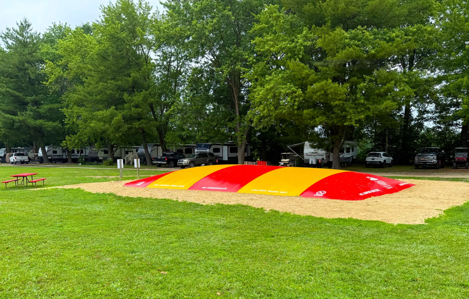 Kangaroo Jumper bounce pillow at Ridge Ranch Campground